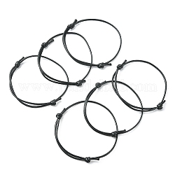 Coreano poliestere cavo di realizzazione di braccialetti cerato, per forniture per gioielleria, nero, 