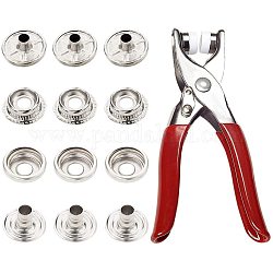 PandaHall Elite Snap Fastener Pliers Kit, Grommet Eyelet Setter Pliers and 30sets Metal Snaps Buttons for Fastening, Replacing Metal Snaps, Repairing Boat Covers, Canvas