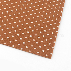 Polka Dot Pattern Printed Non Woven Fabric Embroidery Needle Felt for DIY Crafts, Peru, 30x30x0.1cm, 50pcs/bag