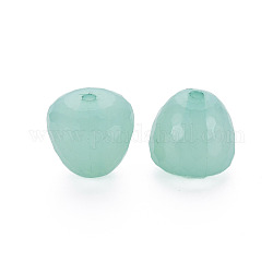 Perles en acrylique transparente, teinte, facette, larme, aigue-marine moyenne, 15x14.5mm, Trou: 2mm, environ 243 pcs/500 g