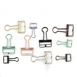 Iron Binder Clips, Notes Letter Paper Clip, Office Supplies, Mixed Color, 40~56.5x19~33mm