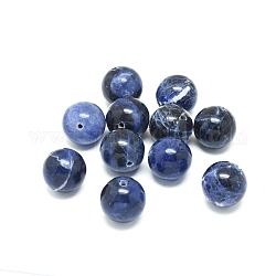 Perle di sodalite naturale, tondo, 16mm, Foro: 1.4 mm
