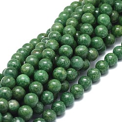 Naturali africane perle di giada fili, tondo, grado a, 8mm, Foro: 0.8 mm, circa 50pcs/filo, 15.75 pollice (40 cm)