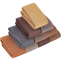 Benecreat 10yards 10 colori polyster fascia elastica piatta ultra larga e spessa, accessori per cucire indumenti per tessitura, colore misto, 40mm, circa 1 metro (0.9144 m)/colore