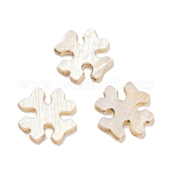 Cabochoni naturali di shell marini, puzzle, bianco, 7.5x7.5x1mm