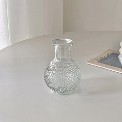 Mini vaso di vetro, accessori per la casa delle bambole con micro paesaggi, fingendo decorazioni di scena, chiaro, 80x115mm