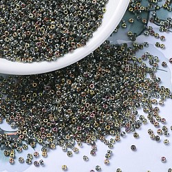Perles rocailles miyuki rondes, Perles de rocaille japonais, 11/0, (cristal rr4551) / marea (vm), 2x1.3mm, Trou: 0.8mm, environ 50000 pcs / livre
