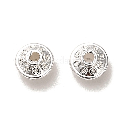 Perle in lega placcate di lunga durata, rondelle, argento, 6.5x4mm, Foro: 1.6 mm