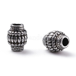 Antique Acrylic Beads, Barrel, Antique Silver Plated Color, 16mm long, 13mm wide, hole: 4mm, 480pcs/500g