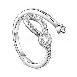 Shegrace 925 anello in argento sterling placcato rodio, con il grado aaa zirconi, platino, formato 7, 17mm