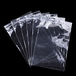Bolsas de polipropileno con cierre de cremallera, sello superior, bolsas resellables, bolsa autoadhesiva, Rectángulo, Claro, 22.1x13.9 cm, espesor unilateral: 2 mil (0.05 mm), medida interior: 20.6x13.9 cm