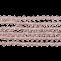 Imitieren Sie österreichische Kristallglasperlenstränge, Klasse AA, facettierte Bicone, rosa, 4.5x3.5~4 mm, Bohrung: 1 mm, ca. 87~89 Stk. / Strang, 13.98''~13.39'' (33.5~34 cm)