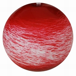 Reronda coloridos abalorios de resina, rojo, 24mm, agujero: 2 mm