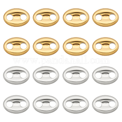 Arricraft 16 anello di collegamento ovale per gioielli, Ciondolo con connettore in ematite elettrolitico sotto vuoto a 2 foro adatto per connettore ad anello, portachiavi, accessori per catene, creazione di gioielli artigianali fai da te