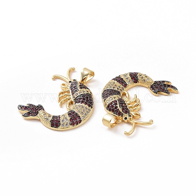 Латунные микропаве прозрачные подвески с фианитом ZIRC-F135-05G-01-1