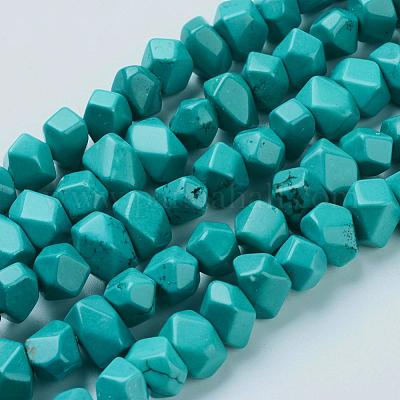 Dyed Howlite Dark Turqoise Blue Rock Beads