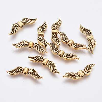 Сплавочные овальные бусины тибетского стиля  TIBEB-LF10271YKG-AG-FF-1