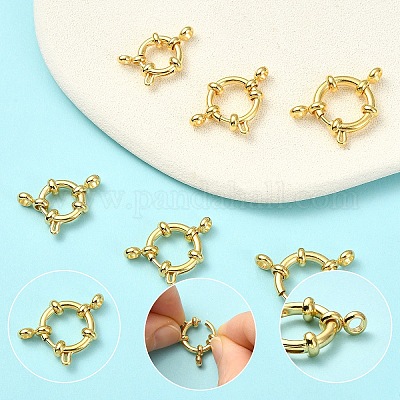 6 шт. 3 стиля ионного покрытия (IP) 304 нержавеющая сталь пружинные кольца застежки&nbsp;STAS-YW0003-53-1