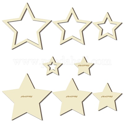 8 шт. 8 стильных деревянных кольца-кольца макраме для изготовления поделок DIY-WH0545-005-1