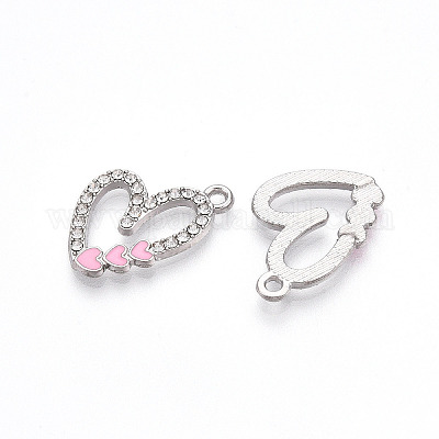 Подвески из сплава с прозрачными стразами и эмалью PALLOY-T092-01-1