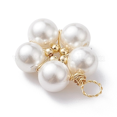 Подвески из медной проволоки с жемчугом PALLOY-JF02198-1