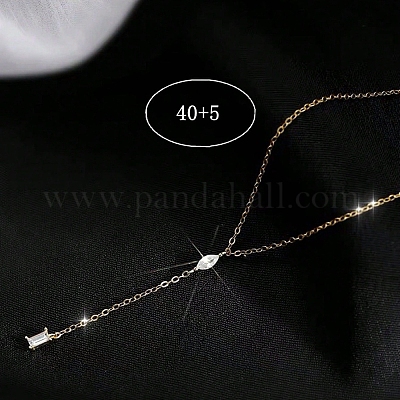 925 серебряное ожерелье с прозрачными кубическими цирконами в форме капли и прямоугольной кисточкой для женщин FS-WGE0FA3-02-1