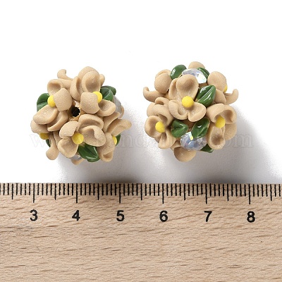 Бусины-шарики из полимерной глины со стразами и светом CLAY-U002-01A-1