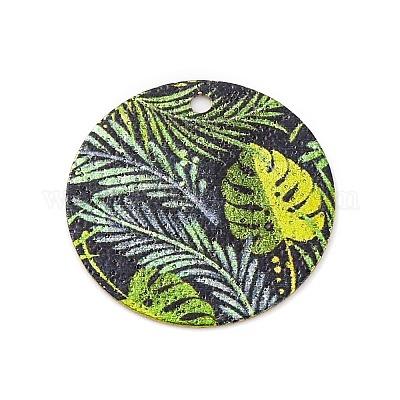 Геометрические сплав листовой печатный кулон серьги аксессуары PALLOY-E139-01G-10-1