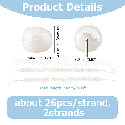 2 нить бусин из натурального культивированного пресноводного жемчуга PEAR-FI0001-03-1