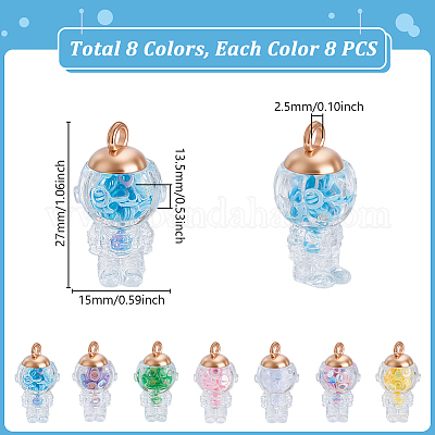 56шт 7 цвета стеклянные подвески GGLA-GA0001-07B-1