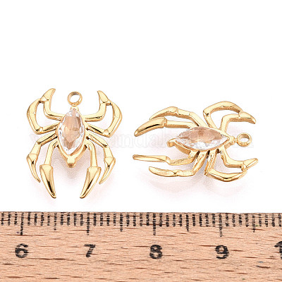 Подвески из нержавеющей стали 304 и страз STAS-T071-05B-G-1