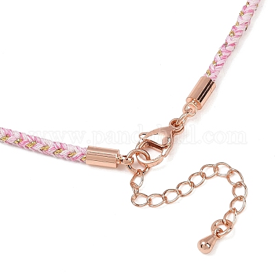 Изготовление ожерелий из круглого нейлонового хлопкового шнура диаметром 2.5 мм NJEW-C106-01RG-07-1