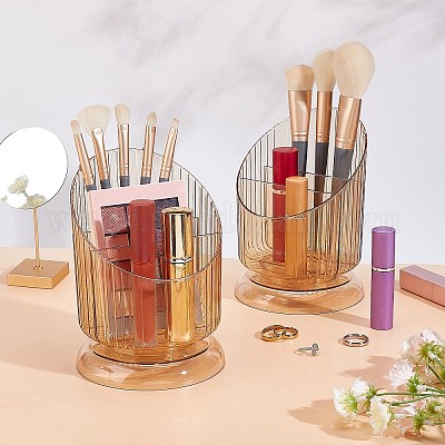 Прозрачный пластиковый органайзер для хранения кистей для макияжа AJEW-WH0332-33B-1