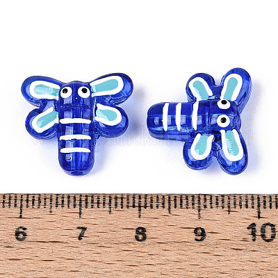 Эмалевые бусины ручной работы в технике лэмпворк LAMP-T023-26C-1