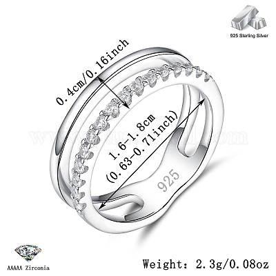 925 перстень из стерлингового серебра с паве из кубических цирконий DX9732-2-1