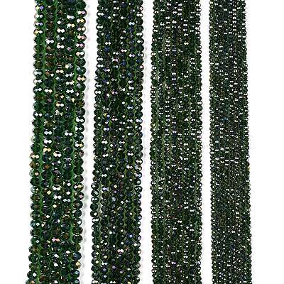 Стеклянные бусины с гальваническим покрытием  EGLA-A044-T4mm-B24-1