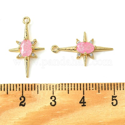 Латунные микро проложить кубического циркония подвески KK-M277-08G-03-1