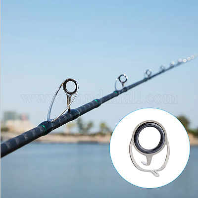Fishing Rod Tip Repair Kit Stainless Steel Ceramic Ring Pole Guide Eyelet  Mixed