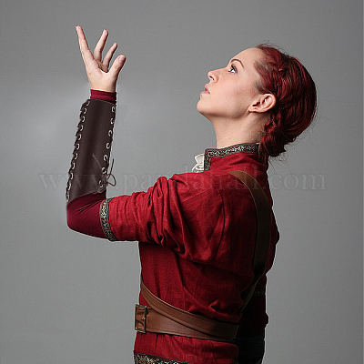 Регулируемый браслет из искусственной кожи с восковыми хлопковыми шнурами AJEW-WH0248-456A-1