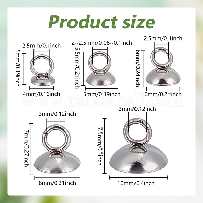 100 шт. 5 стиля 201 нержавеющая сталь бусины колпачки подвески STAS-GO0001-11-1