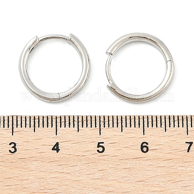 Латунные английском замке Серьги-кольца EJEW-K083-29P-1