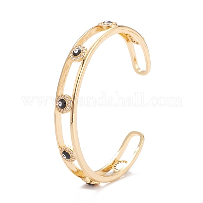 Сглаз эмалевые браслеты для мужчин и женщин BJEW-F417-18F-G-RS-1