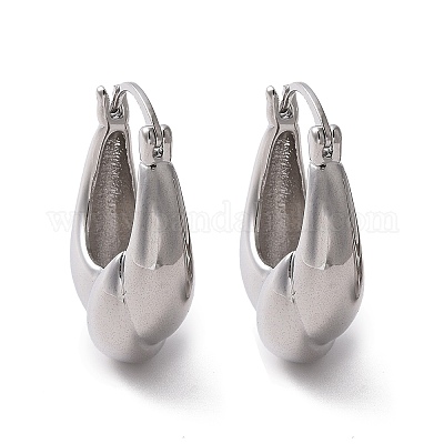 Серьги-капли из латуни для женщин EJEW-C008-28P-1