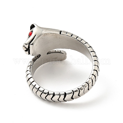 Легкое кольцо на палец с леопардовым принтом и стразами RJEW-C030-04C-AS-1