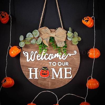 Натуральное украшение для двери из мдф для украшения входной двери HJEW-SZ0001-04-1