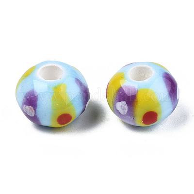 Фарфора ручной работы европейский бусины PORC-S504-005-1