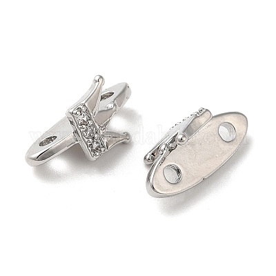 Латунный микро pave прозрачный кубик циркония подвески KK-P239-20P-1