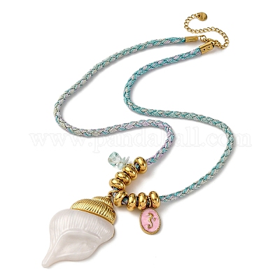 Ожерелья с подвесками из нержавеющей стали 304 NJEW-L465-09G-02-1