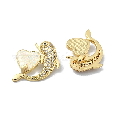 Латунные микропаве прозрачные подвески с фианитом KK-A221-21B-G-1