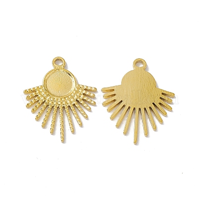 Вакуумное покрытие pvd нержавеющая сталь 304 подвеска кабошон оправа STAS-G278-39G-1